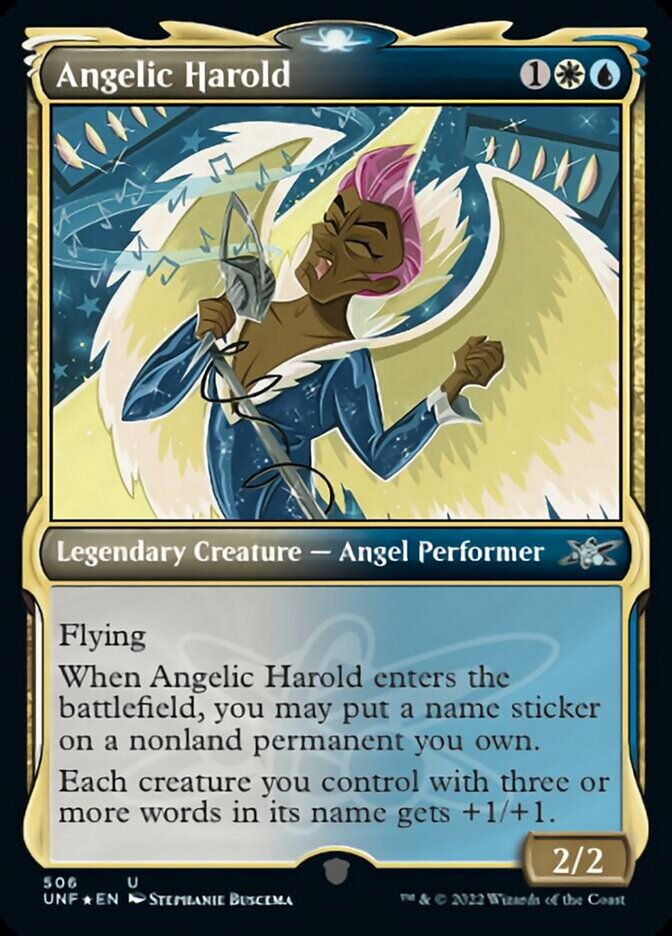 Angelic Harold (Showcase) (Galaxy Foil) [Unfinity] | Cards and Coasters CA