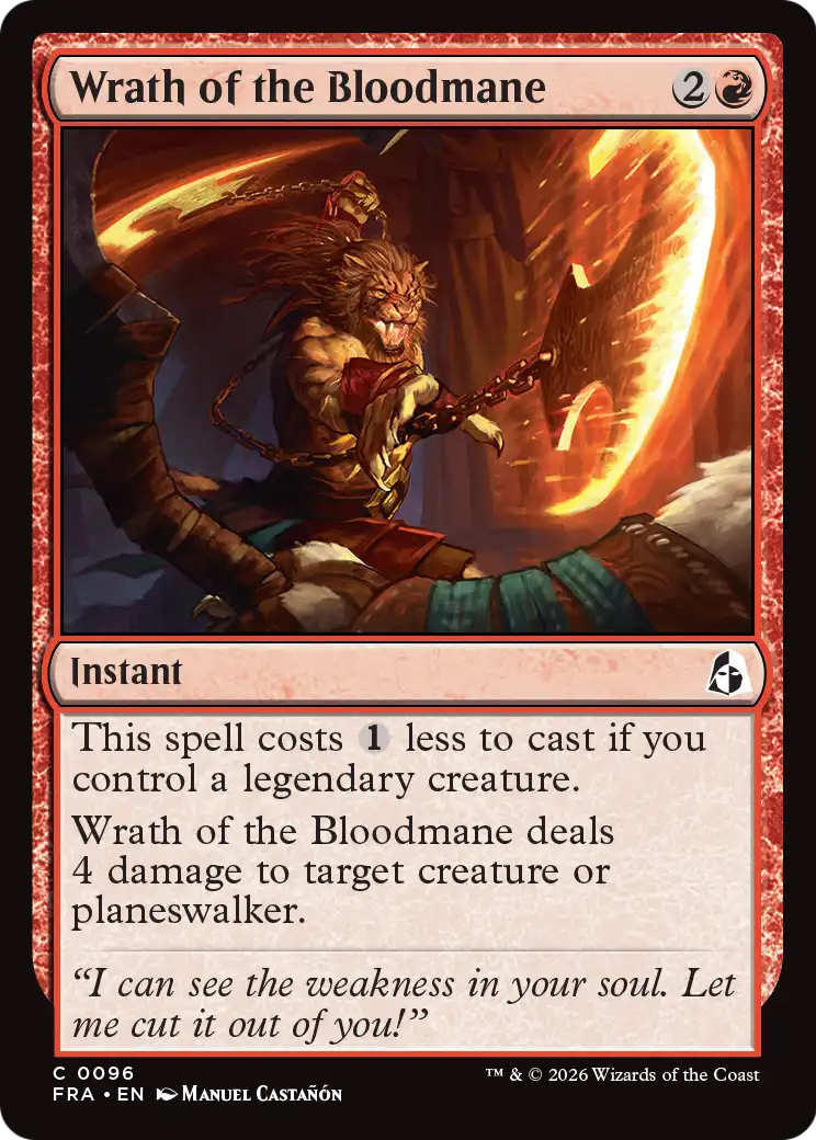 Wrath of the Bloodmane [Reality Fracture] | Cards and Coasters CA