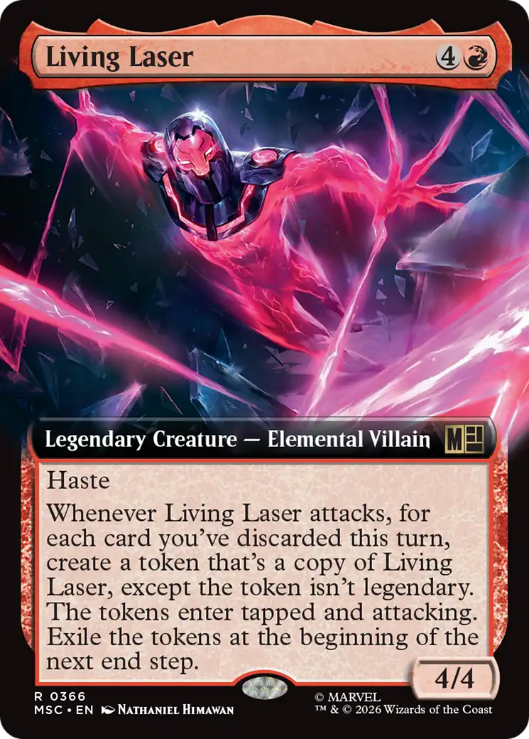 Living Laser (Extended Art) [Marvel Super Heroes Commander] | Cards and Coasters CA
