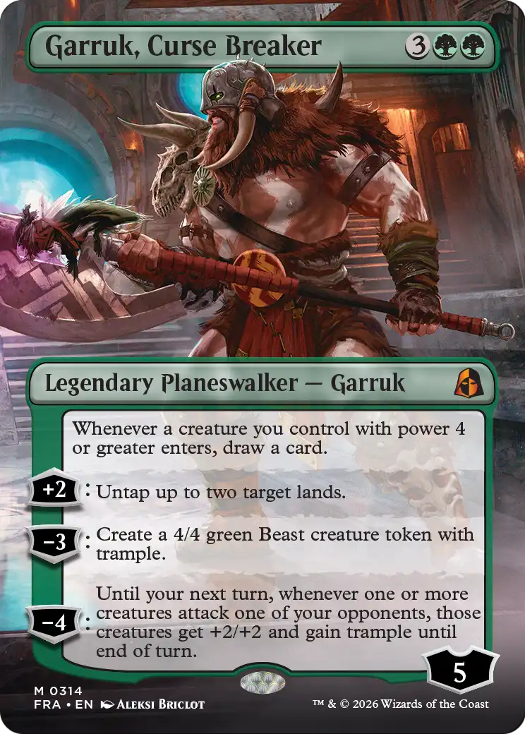 Garruk, Curse Breaker (Borderless) [Reality Fracture] | Cards and Coasters CA