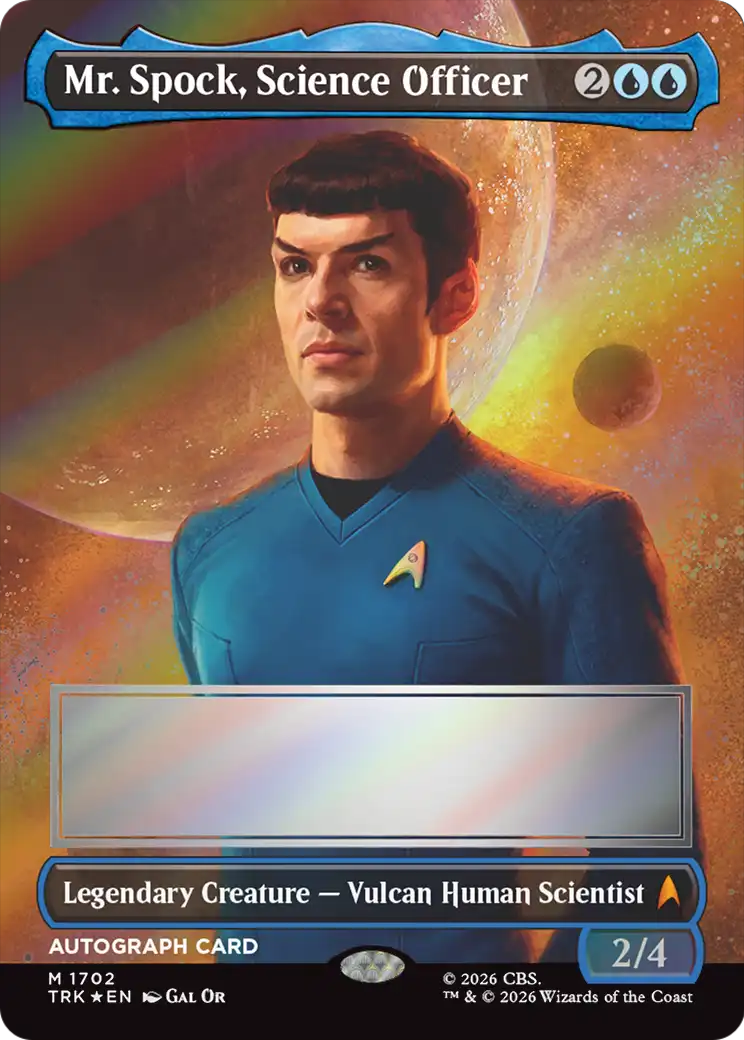 Mr. Spock, Science Officer (Borderless) (Signed) [Star Trek] | Cards and Coasters CA