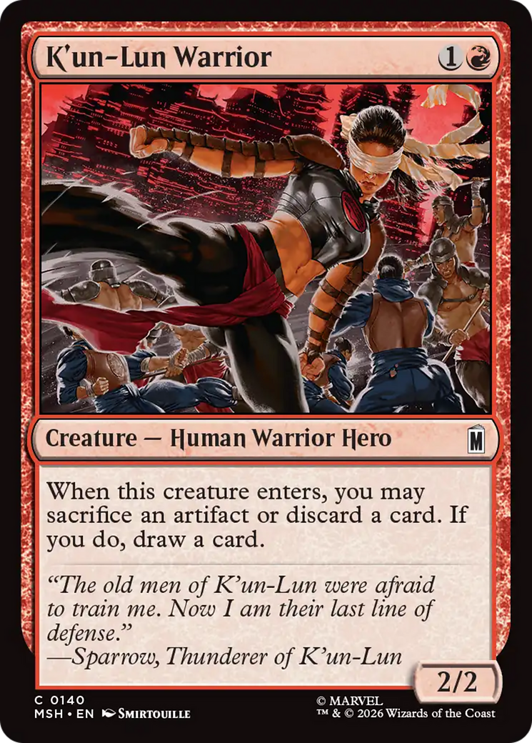 K'un-Lun Warrior [Marvel Super Heroes] | Cards and Coasters CA