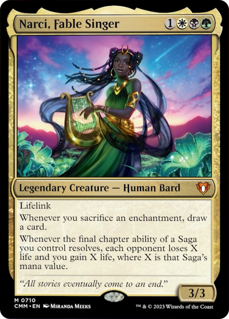 Narci, Fable Singer [Commander Masters] | Cards and Coasters CA