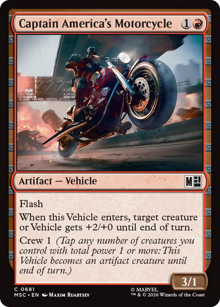 Captain America's Motorcycle [Marvel Super Heroes Commander] | Cards and Coasters CA