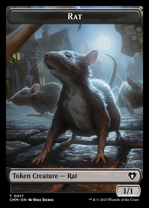 City's Blessing // Rat Double-Sided Token [Commander Masters Tokens] | Cards and Coasters CA