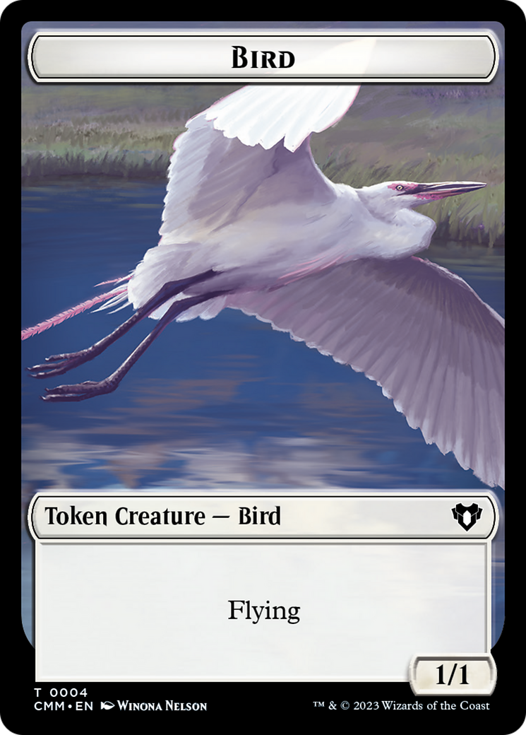 Bird Token [Commander Masters Tokens] | Cards and Coasters CA