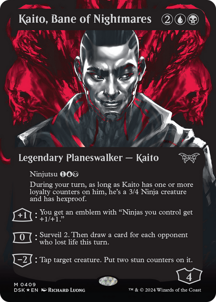 Kaito, Bane of Nightmares (Showcase) (Textured) [Duskmourn: House of Horror] | Cards and Coasters CA