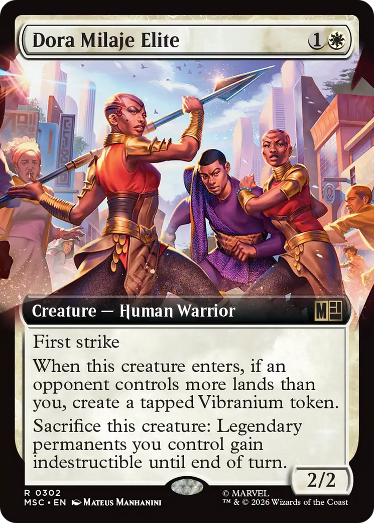 Dora Milaje Elite (Extended Art) [Marvel Super Heroes Commander] | Cards and Coasters CA