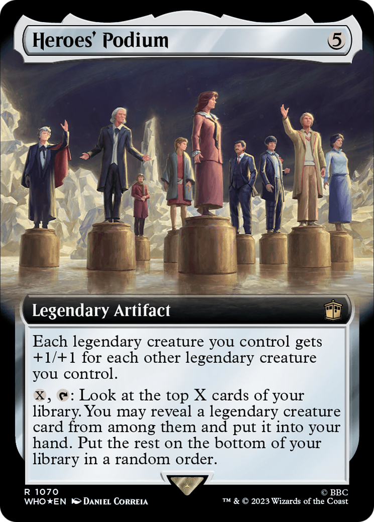 Heroes' Podium (Extended Art) (Surge Foil) [Doctor Who] | Cards and Coasters CA