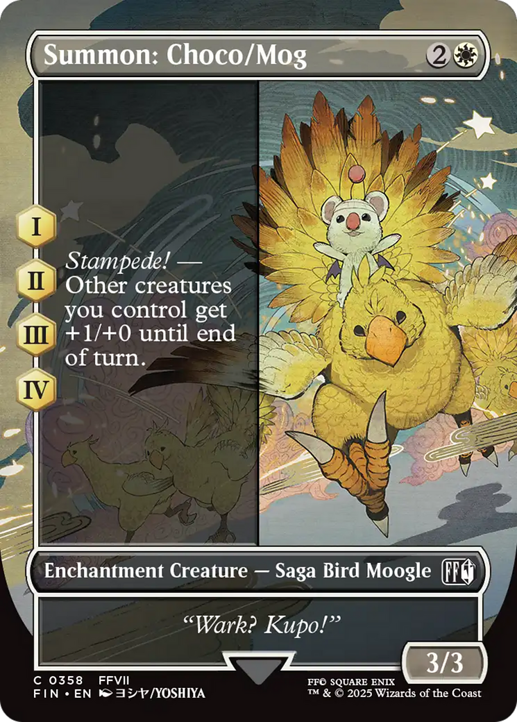 Summon: Choco/Mog (Borderless) [FINAL FANTASY] | Cards and Coasters CA