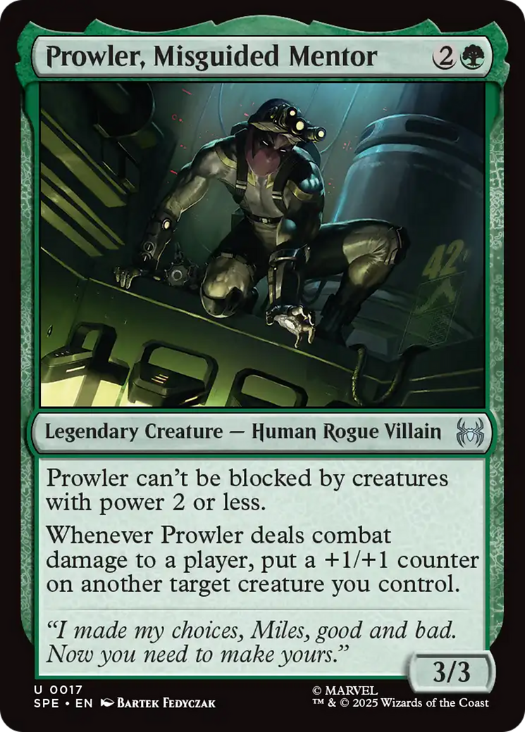 Prowler, Misguided Mentor [Marvel's Spider-Man: Eternal-Legal] | Cards and Coasters CA