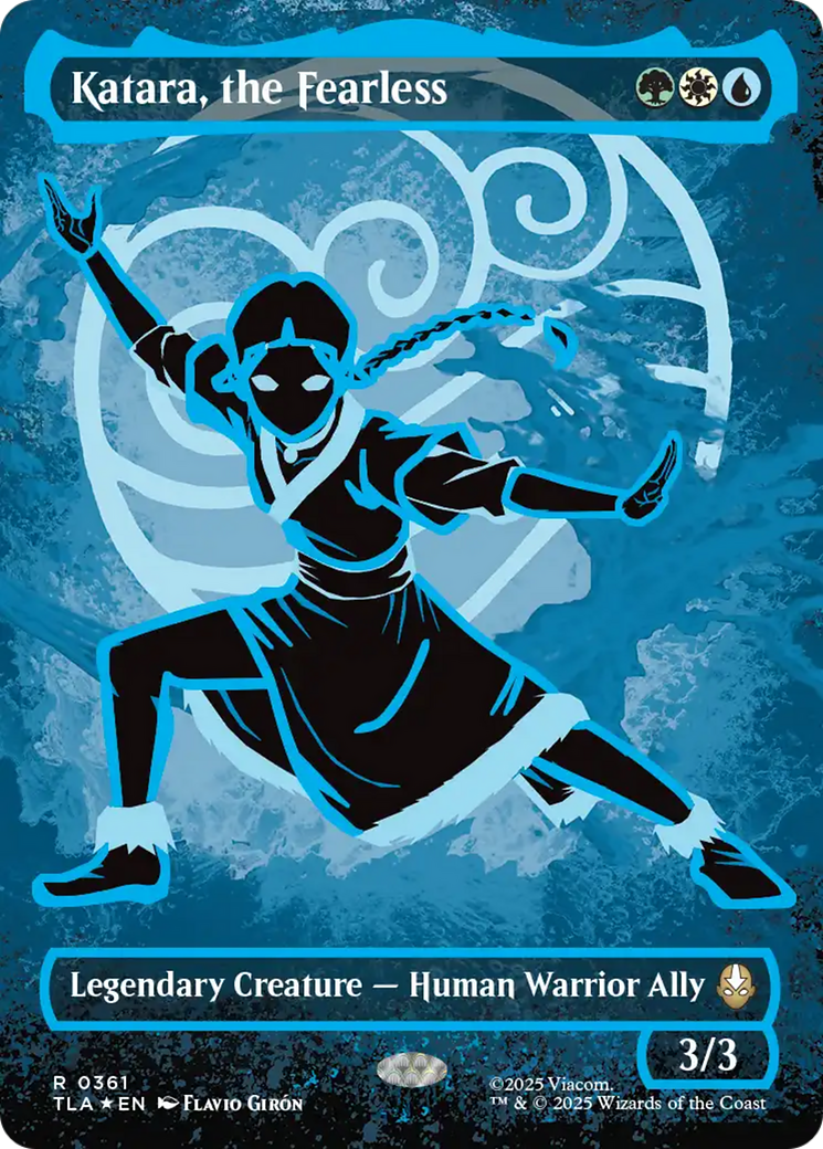 Katara, the Fearless (Borderless Battle Pose) [Avatar: The Last Airbender] | Cards and Coasters CA