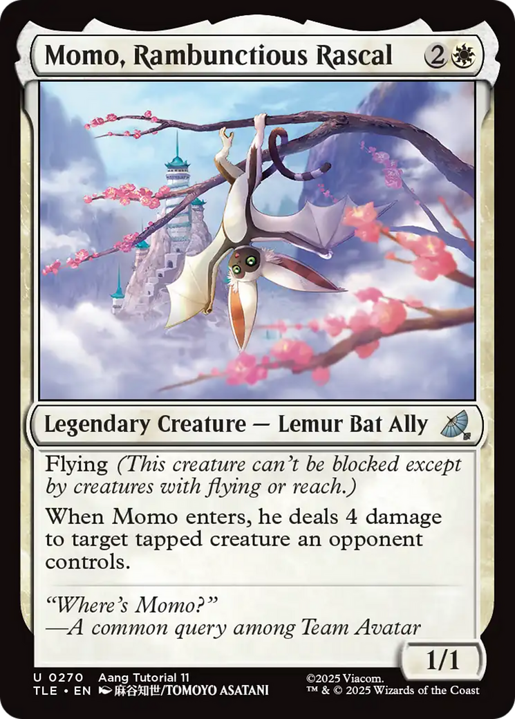 Momo, Rambunctious Rascal (0270) [Avatar: The Last Airbender: Eternal-Legal] | Cards and Coasters CA
