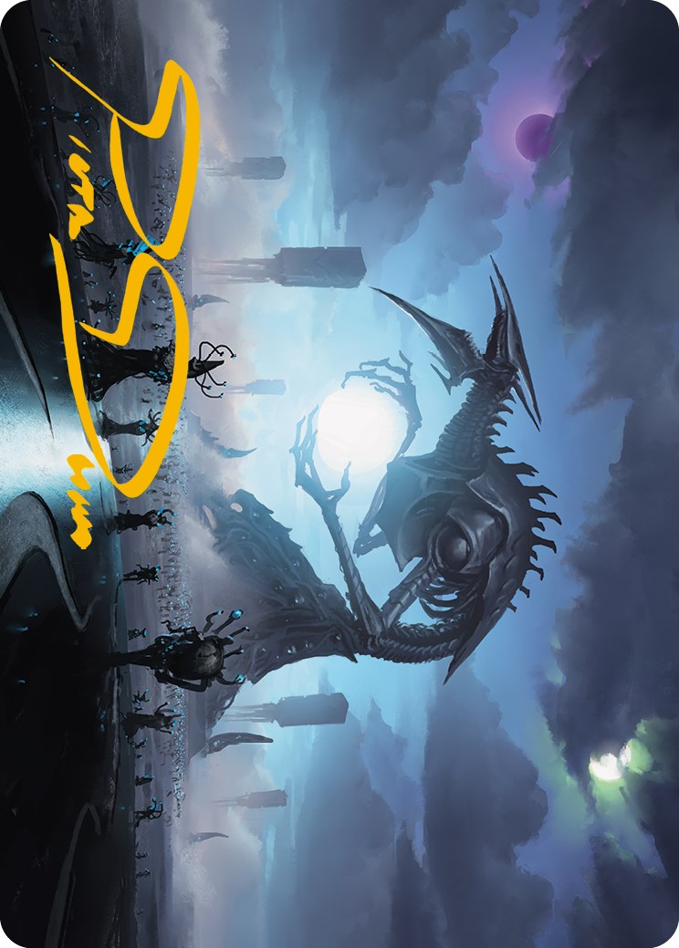 Blue Sun's Twilight Art Card (Gold-Stamped Signature) [Phyrexia: All Will Be One Art Series] | Cards and Coasters CA