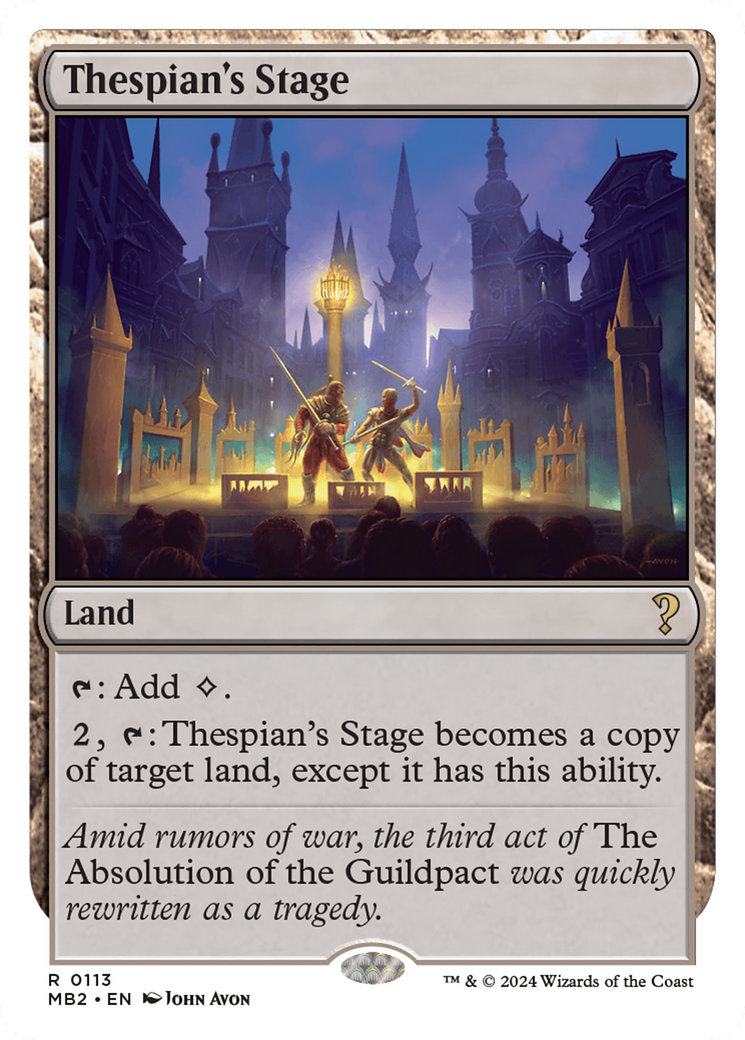 Thespian's Stage (White Border) [Mystery Booster 2] | Cards and Coasters CA