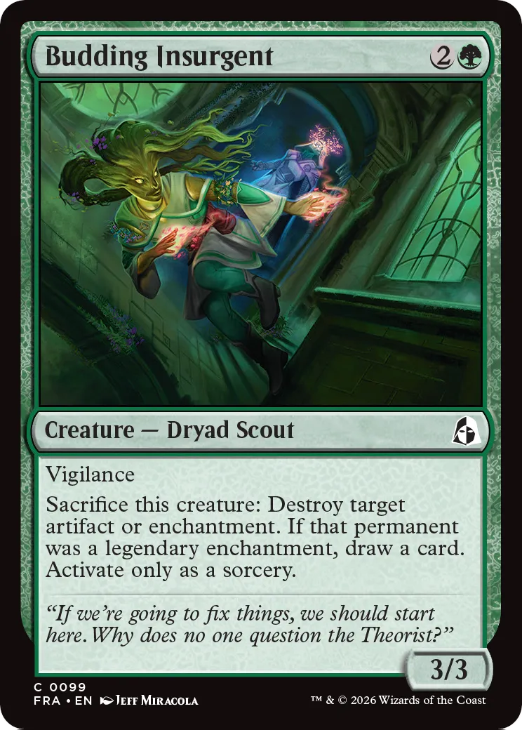 Budding Insurgent [Reality Fracture] | Cards and Coasters CA