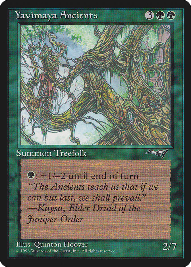 Yavimaya Ancients (Druid Art) [Alliances] | Cards and Coasters CA