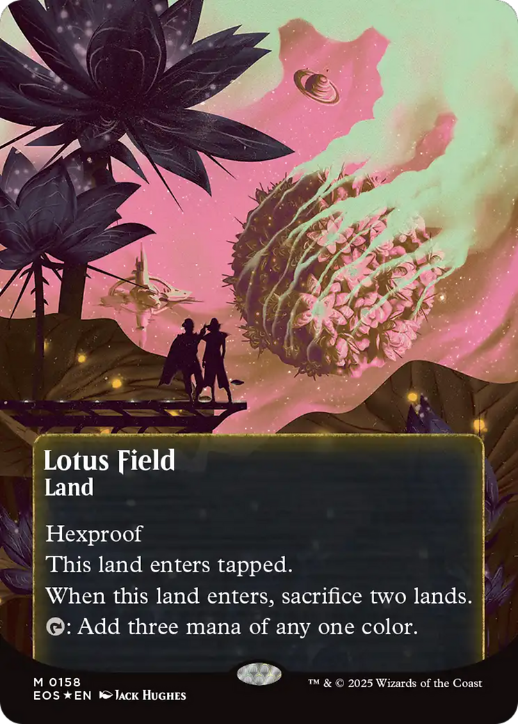 Lotus Field (0158) (Borderless) (Galaxy Foil) [Edge of Eternities: Stellar Sights] | Cards and Coasters CA