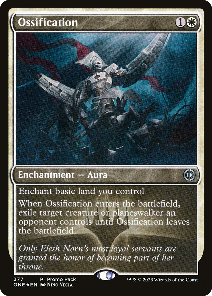 Ossification (Promo Pack) [Phyrexia: All Will Be One Promos] | Cards and Coasters CA