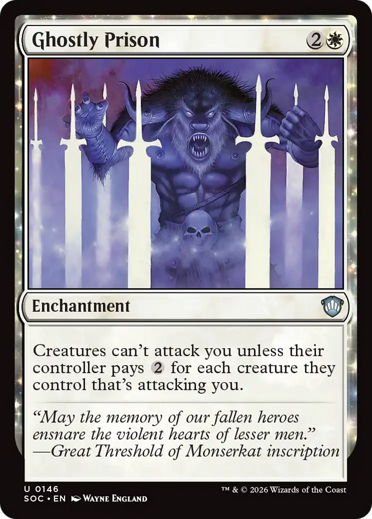 Ghostly Prison [Secrets of Strixhaven Commander] | Cards and Coasters CA
