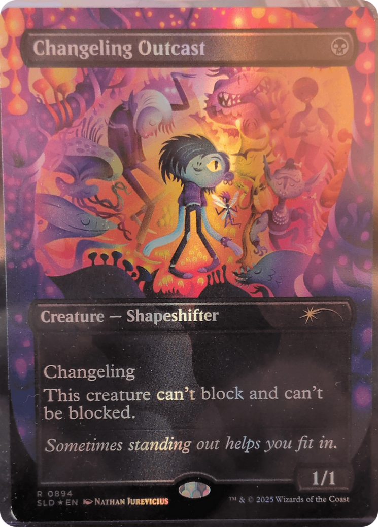 Changeling Outcast (Rainbow Foil) [Secret Lair Drop Series] | Cards and Coasters CA