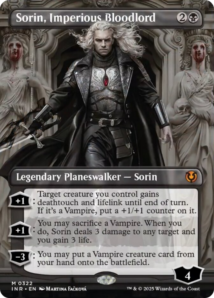 Sorin, Imperious Bloodlord (Borderless) [Innistrad Remastered] | Cards and Coasters CA