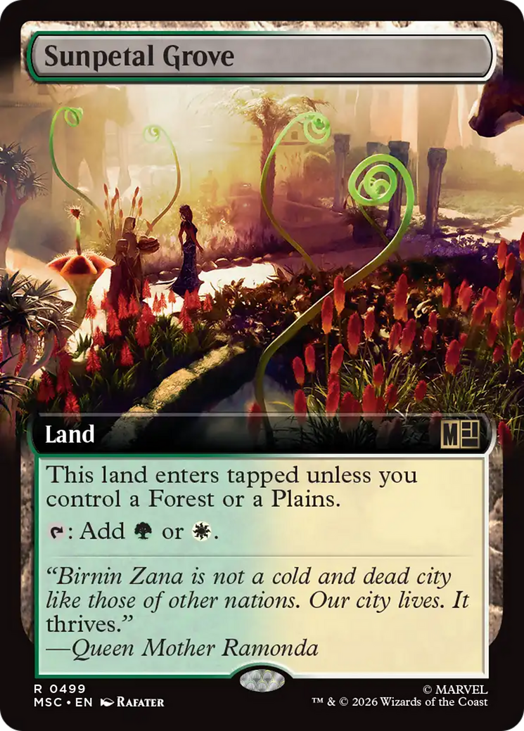 Sunpetal Grove (Extended Art) [Marvel Super Heroes Commander] | Cards and Coasters CA