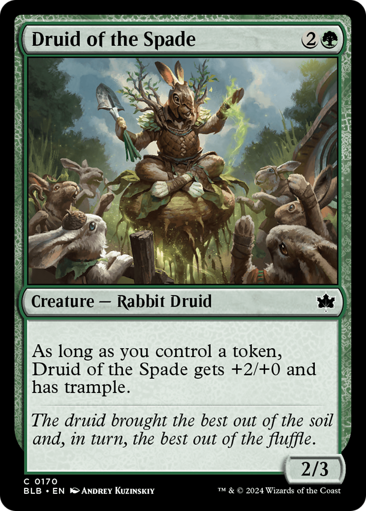 Druid of the Spade [Bloomburrow] | Cards and Coasters CA