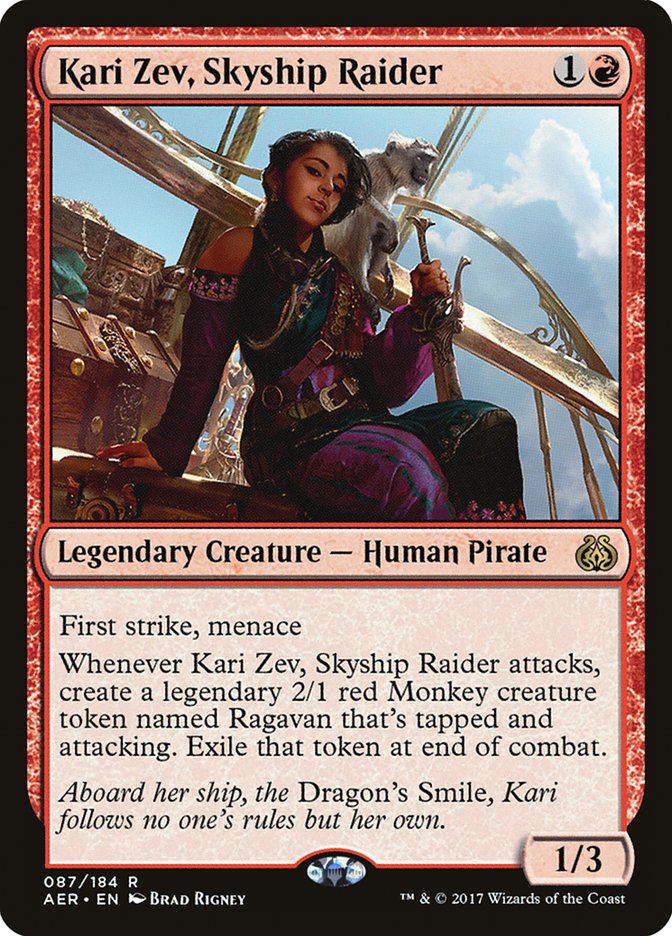 Kari Zev, Skyship Raider [Aether Revolt] | Cards and Coasters CA