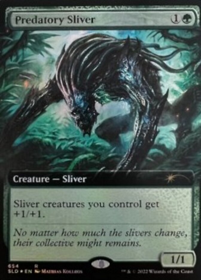 Predatory Sliver (Extended Art) [Secret Lair Drop Promos] | Cards and Coasters CA