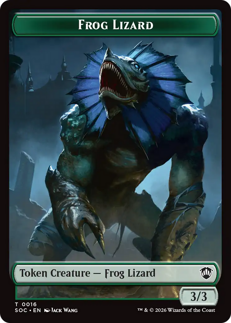 Boar // Frog Lizard Double-Sided Token [Secrets of Strixhaven Commander Tokens] | Cards and Coasters CA