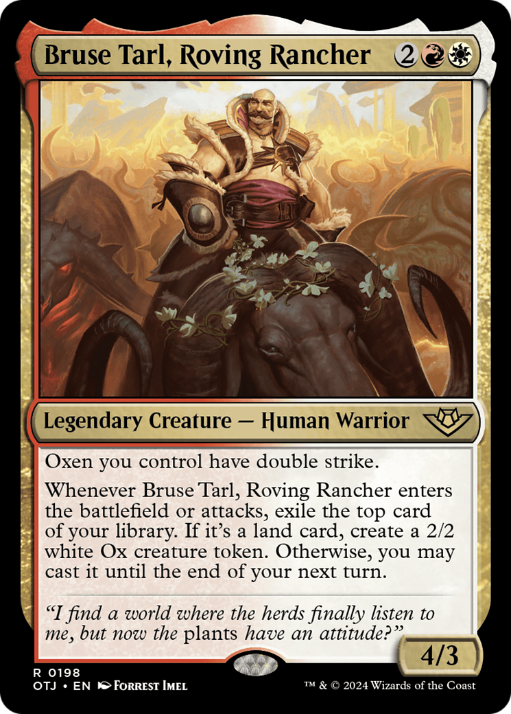 Bruse Tarl, Roving Rancher [Outlaws of Thunder Junction] | Cards and Coasters CA