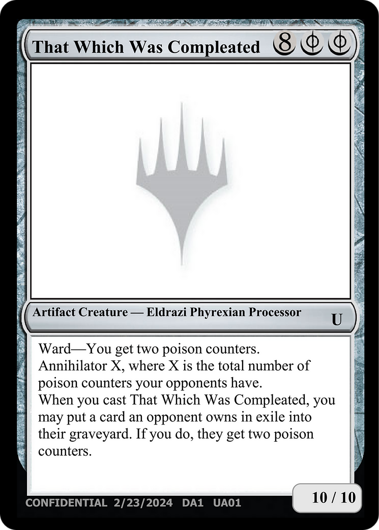 That Which Was Compleated [Unknown Event] | Cards and Coasters CA