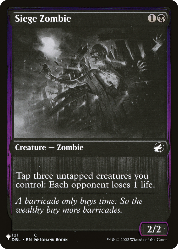 Siege Zombie [The List] | Cards and Coasters CA