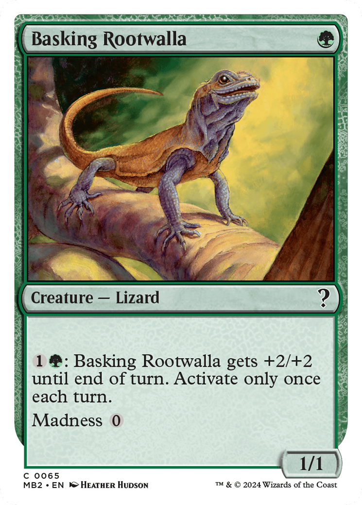 Basking Rootwalla (White Border) [Mystery Booster 2] | Cards and Coasters CA