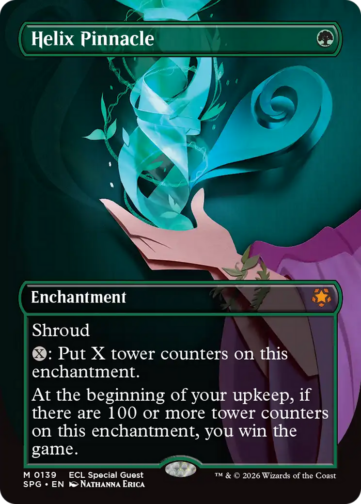 Helix Pinnacle (Borderless) [Lorwyn Eclipsed Special Guests] | Cards and Coasters CA