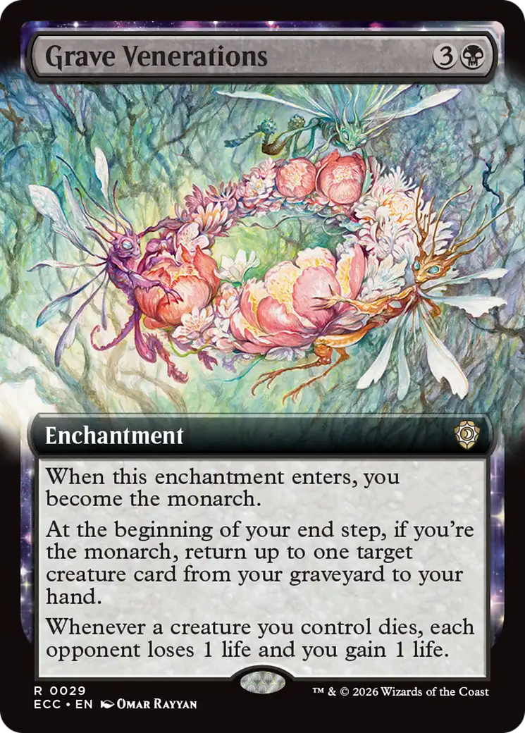 Grave Venerations (Extended Art) [Lorwyn Eclipsed Commander] | Cards and Coasters CA