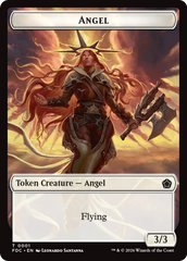 Angel (0001) // Angel (0002) Double-Sided Token [Foundations Commander Tokens] | Cards and Coasters CA