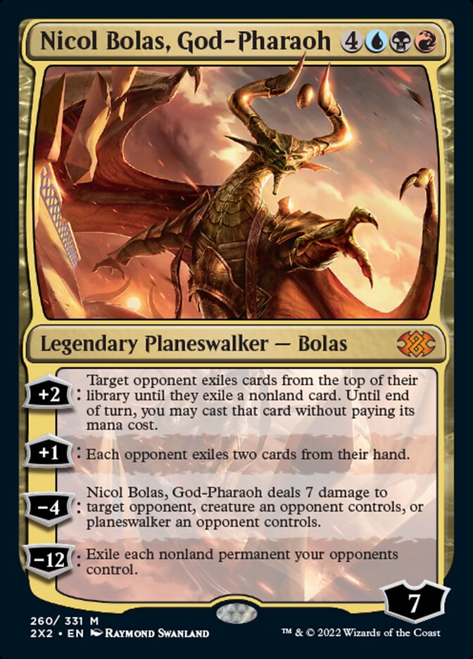 Nicol Bolas, God-Pharaoh [Double Masters 2022] | Cards and Coasters CA