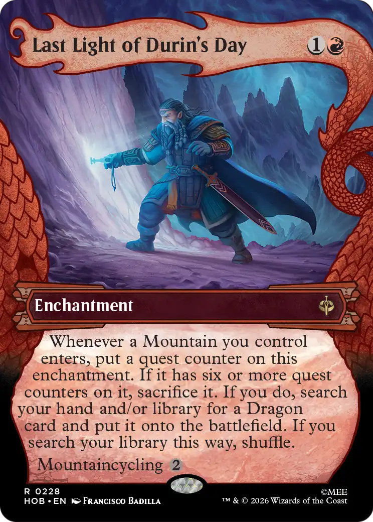 Last Light of Durin's Day (Showcase) [The Hobbit] | Cards and Coasters CA