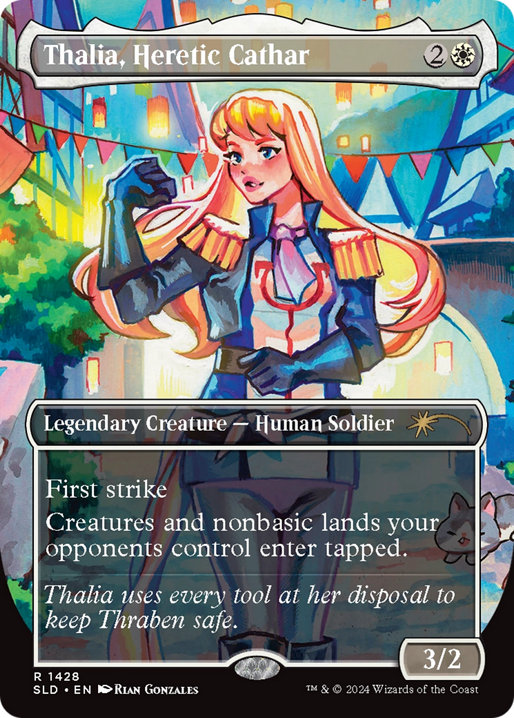 Thalia, Heretic Cathar (Rainbow Foil) [Secret Lair Drop Series] | Cards and Coasters CA