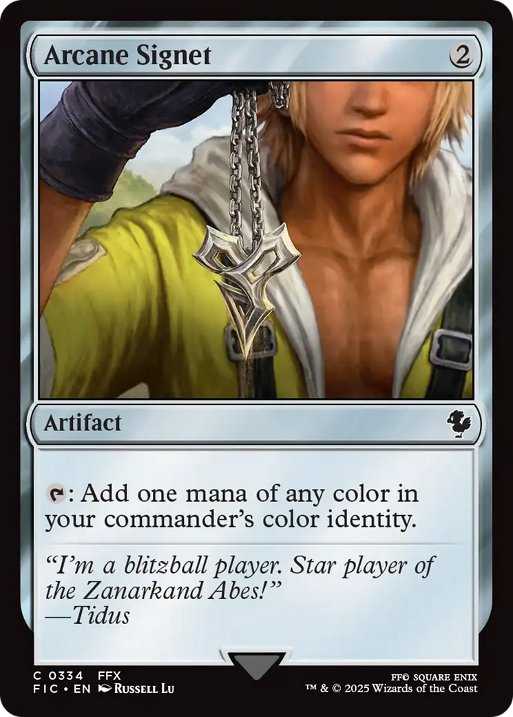 Arcane Signet (0334) [FINAL FANTASY Commander] | Cards and Coasters CA