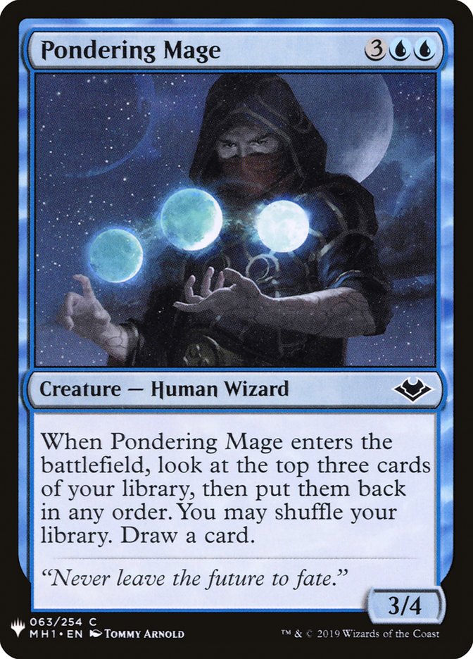Pondering Mage [Mystery Booster] | Cards and Coasters CA