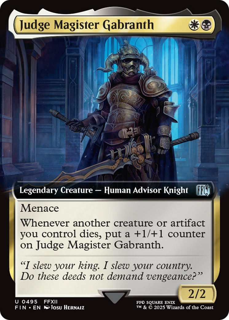 Judge Magister Gabranth (Extended Art) [FINAL FANTASY] | Cards and Coasters CA