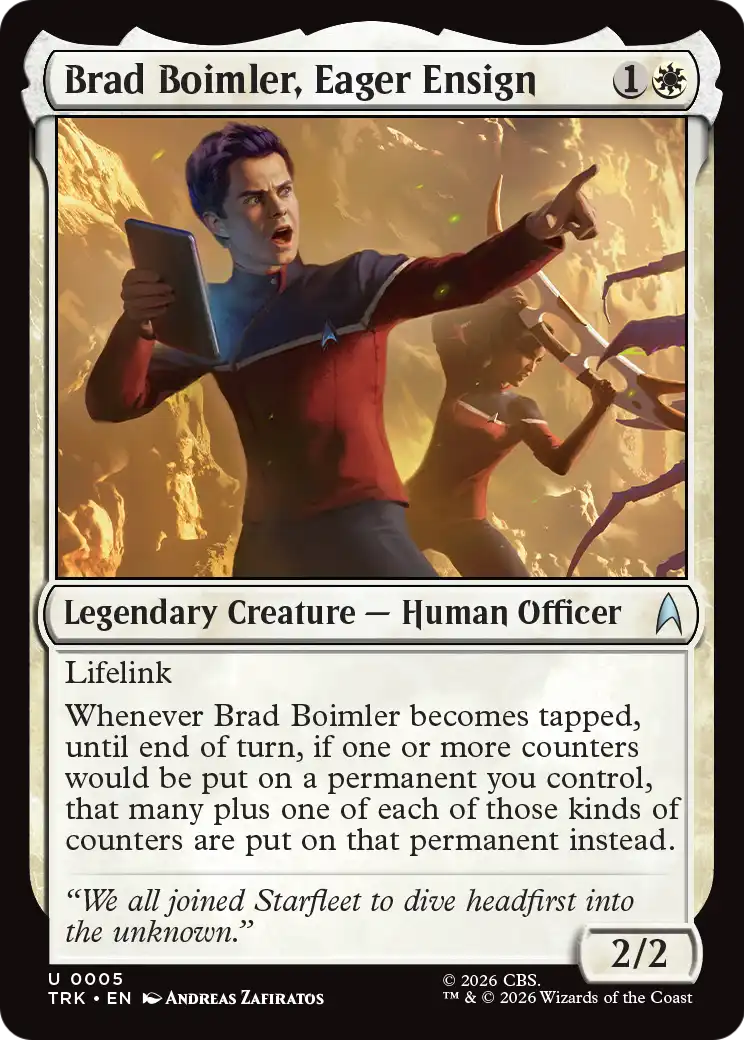 Brad Boimler, Eager Ensign [Star Trek] | Cards and Coasters CA