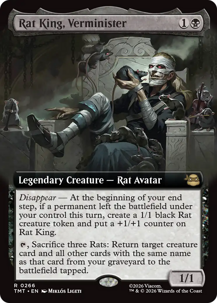 Rat King, Verminister (Extended Art) [Teenage Mutant Ninja Turtles] | Cards and Coasters CA