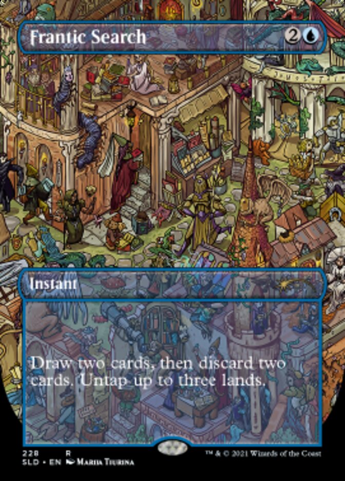 Frantic Search (Borderless) [Secret Lair Drop Series] | Cards and Coasters CA