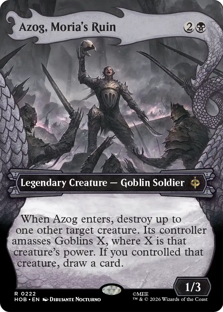 Azog, Moria's Ruin (Showcase) [The Hobbit] | Cards and Coasters CA