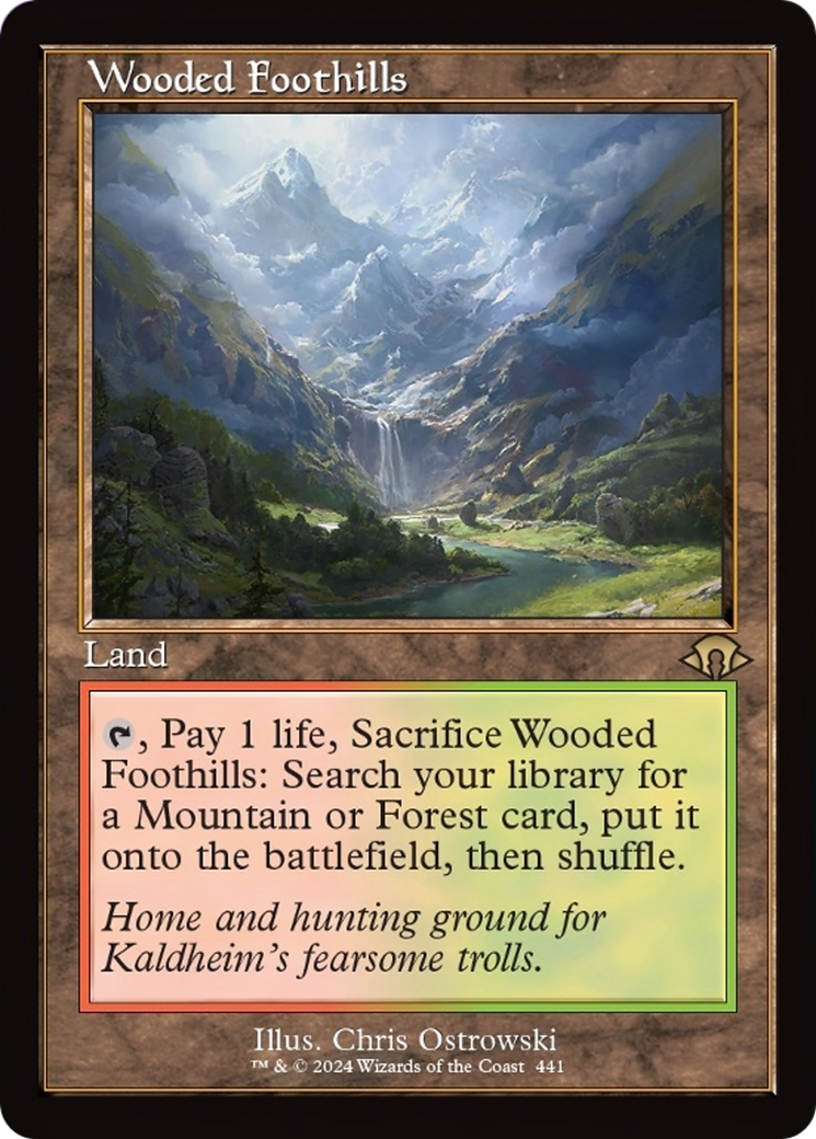 Wooded Foothills (Retro) [Modern Horizons 3] | Cards and Coasters CA