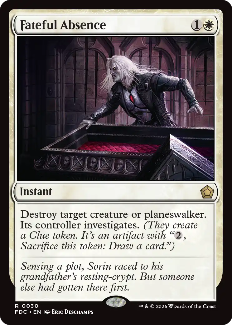 Fateful Absence [Foundations Commander] | Cards and Coasters CA